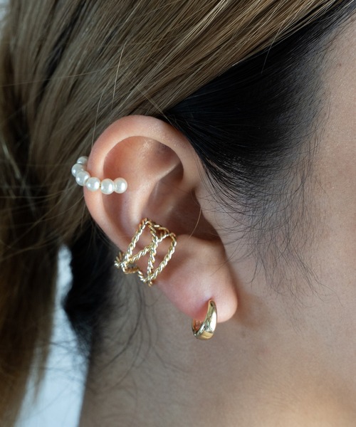 CORPUS TOKYO（コーパス トーキョー）の「ピアス×イヤーカフSET（イヤーカフ・レディース・シルバー/ゴールド・FREE）」の6枚目の写真