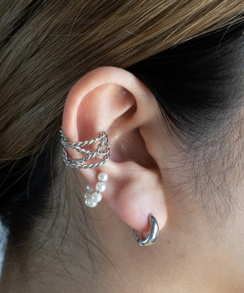 CORPUS TOKYO（コーパス トーキョー）の「ピアス×イヤーカフSET（イヤーカフ・レディース・シルバー/ゴールド・FREE）」の9枚目の写真