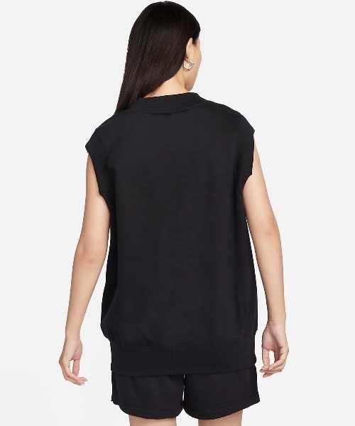 NIKE（ナイキ）の「NIKE WMNS NSW STYLE FLEECE S/L TOP V DQ6760-010（ベスト・レディース・ブラック・LARGE/MEDIUM）」の5枚目の写真