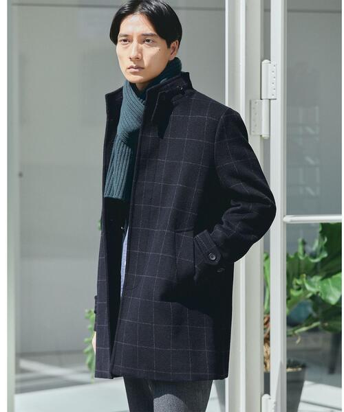 green label relaxing（グリーンレーベルリラクシング）の「S100's ショートビーバー スタンドカラー コート（その他アウター・メンズ・ダークグレー/その他1/その他2・S/M/L/XL）」の3枚目の写真