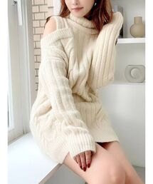 RESEXXY | ケーブルオフショルニット(ニット/セーター)