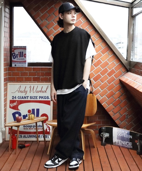 ８(eight)（エイト）の「セパレートニットベスト（ベスト・メンズ・ライトグレー/ブラック/イエロー/ブルーグレー/テラコッタ・MEDIUM/LARGE）」の6枚目の写真