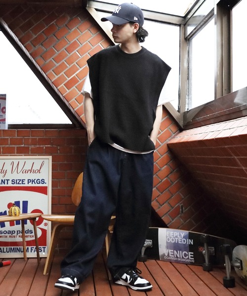 ８(eight)（エイト）の「セパレートニットベスト（ベスト・メンズ・ライトグレー/ブラック/イエロー/ブルーグレー/テラコッタ・MEDIUM/LARGE）」の16枚目の写真