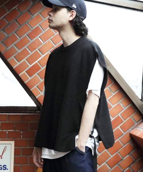 ８(eight)（エイト）の「セパレートニットベスト（ベスト・メンズ・ライトグレー/ブラック/イエロー/ブルーグレー/テラコッタ・MEDIUM/LARGE）」の15枚目の写真