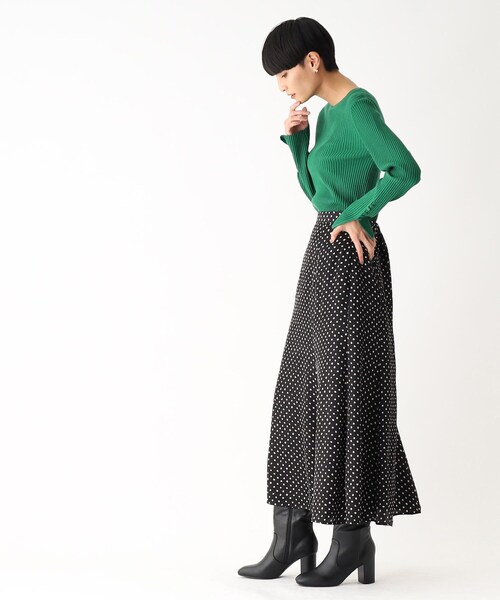 OPAQUE.CLIP（オペークドットクリップ）の「◆ボタンスリーブ リブニットプルオーバー（ニット/セーター・レディース・ダークグリーン/パープル系/ライトグレー/ブラック・40/42/36/38）」の15枚目の写真