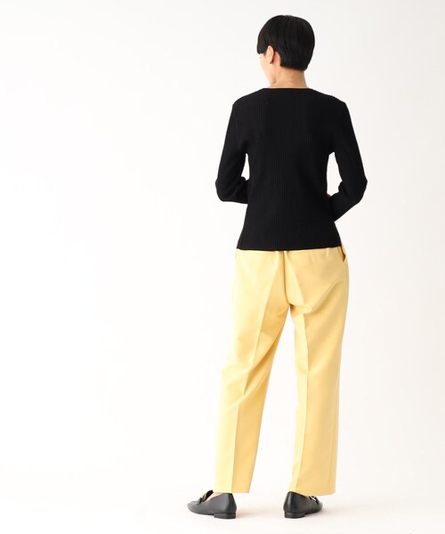 OPAQUE.CLIP（オペークドットクリップ）の「◆ボタンスリーブ リブニットプルオーバー（ニット/セーター・レディース・ダークグリーン/パープル系/ライトグレー/ブラック・40/42/36/38）」の6枚目の写真