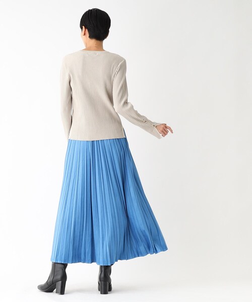 OPAQUE.CLIP（オペークドットクリップ）の「◆ボタンスリーブ リブニットプルオーバー（ニット/セーター・レディース・ダークグリーン/パープル系/ライトグレー/ブラック・40/42/36/38）」の10枚目の写真