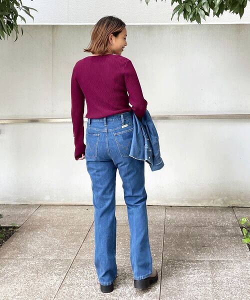 OPAQUE.CLIP（オペークドットクリップ）の「◆ボタンスリーブ リブニットプルオーバー（ニット/セーター・レディース・ダークグリーン/パープル系/ライトグレー/ブラック・40/42/36/38）」の11枚目の写真