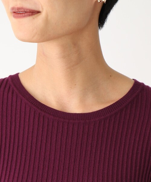 OPAQUE.CLIP（オペークドットクリップ）の「◆ボタンスリーブ リブニットプルオーバー（ニット/セーター・レディース・ダークグリーン/パープル系/ライトグレー/ブラック・40/42/36/38）」の18枚目の写真