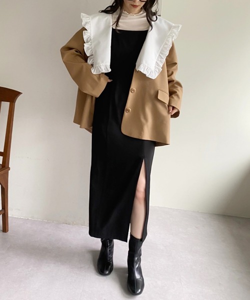 セール】【襟が取り外せてベストにもなる】ビッグカラーマルチWAY  