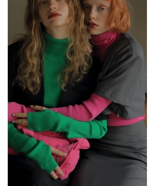 AMAIL（アマイル）の「Fashionable finger knit（ニット/セーター・レディース・ブラウン/アイボリー/ピンク/グリーン・FREE）」の15枚目の写真