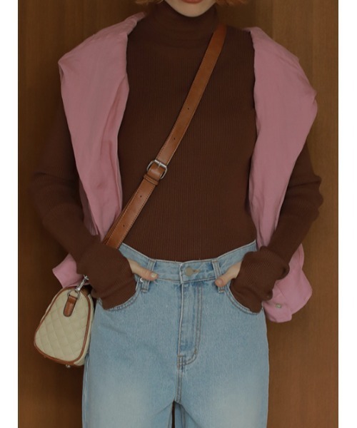 AMAIL（アマイル）の「Fashionable finger knit（ニット/セーター・レディース・ブラウン/アイボリー/ピンク/グリーン・FREE）」の11枚目の写真