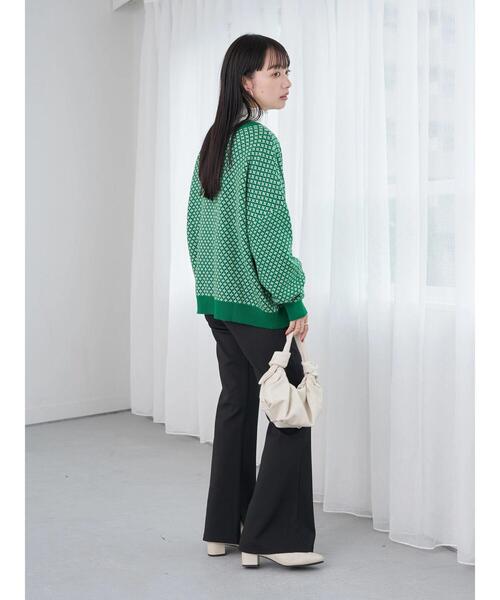 earth music&ecology（アースミュージックアンドエコロジー）の「スリットフレアパンツ（その他パンツ・レディース・ブラック/レッド/ブルー/グリーン・S/M）」の10枚目の写真