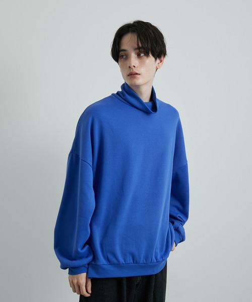 JUNRED(ジュンレッド)の「タートルネックルーズスウェットプルオーバー(ニット/セーター・メンズ・ホワイト/ブラック/ブルー・S/M/L)」の8枚目の写真