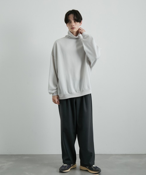JUNRED(ジュンレッド)の「タートルネックルーズスウェットプルオーバー(ニット/セーター・メンズ・ホワイト/ブラック/ブルー・S/M/L)」の12枚目の写真