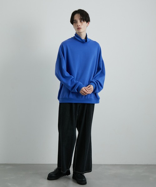 JUNRED(ジュンレッド)の「タートルネックルーズスウェットプルオーバー(ニット/セーター・メンズ・ホワイト/ブラック/ブルー・S/M/L)」の14枚目の写真