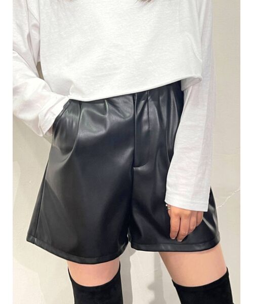 EMODA(エモダ)の「ボックスショートパンツ(その他パンツ・レディース・ブラック/アイボリー/ミント・SMALL/MEDIUM)」の3枚目の写真