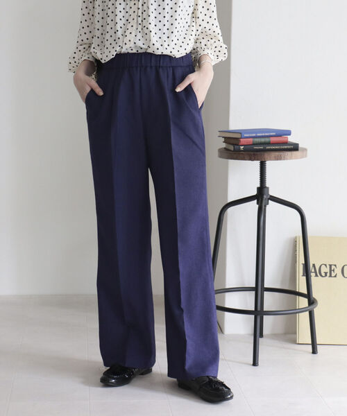 fredy emue（フレディエミュ）の「ウールライク フレアーパンツ（スラックス・レディース・ブラック/ネイビー/アイボリー/ベージュ・38/36）」の18枚目の写真