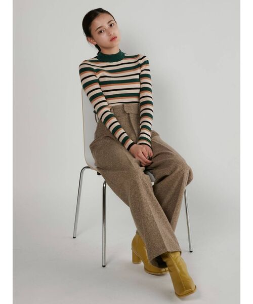 MURUA（ムルーア）の「バックオープンタイトニット（ニット/セーター・レディース・ブルー/グリーン・FREE）」の4枚目の写真