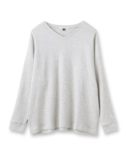 INDIVI(インディヴィ)の「【LIFE/オーガニックコットン】リラックストップス(Tシャツ/カットソー・レディース・チャコール/ライトグレー系8・38)」の3枚目の写真