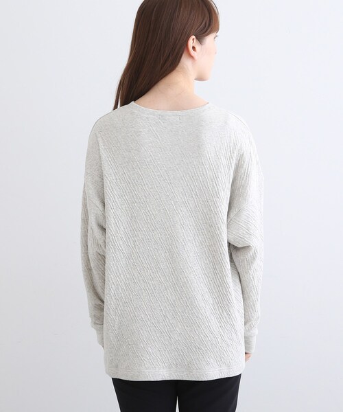 INDIVI(インディヴィ)の「【LIFE/オーガニックコットン】リラックストップス(Tシャツ/カットソー・レディース・チャコール/ライトグレー系8・38)」の6枚目の写真