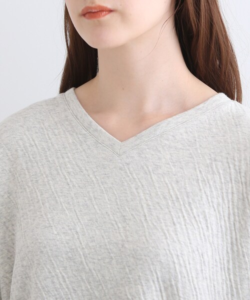 INDIVI(インディヴィ)の「【LIFE/オーガニックコットン】リラックストップス(Tシャツ/カットソー・レディース・チャコール/ライトグレー系8・38)」の7枚目の写真