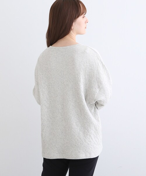 INDIVI(インディヴィ)の「【LIFE/オーガニックコットン】リラックストップス(Tシャツ/カットソー・レディース・チャコール/ライトグレー系8・38)」の12枚目の写真