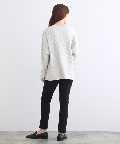 INDIVI(インディヴィ)の「【LIFE/オーガニックコットン】リラックストップス(Tシャツ/カットソー・レディース・チャコール/ライトグレー系8・38)」の20枚目の写真