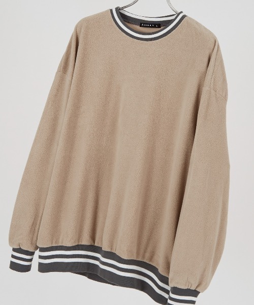 improves（インプローブス）の「ラインリブ フリース クルーネック トレーナー（スウェット・メンズ・ダークグリーン/ブラック/チャコール/ネイビー/ベージュ/グレイッシュベージュ・LARGE/X-LARGE/MEDIUM）」の4枚目の写真