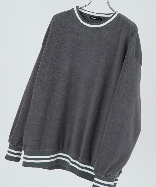 improves（インプローブス）の「ラインリブ フリース クルーネック トレーナー（スウェット・メンズ・ダークグリーン/ブラック/チャコール/ネイビー/ベージュ/グレイッシュベージュ・LARGE/X-LARGE/MEDIUM）」の3枚目の写真