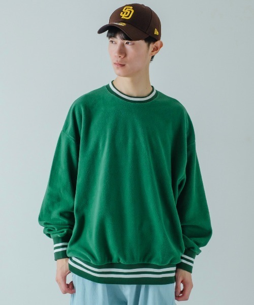 improves（インプローブス）の「ラインリブ フリース クルーネック トレーナー（スウェット・メンズ・ダークグリーン/ブラック/チャコール/ネイビー/ベージュ/グレイッシュベージュ・LARGE/X-LARGE/MEDIUM）」の20枚目の写真