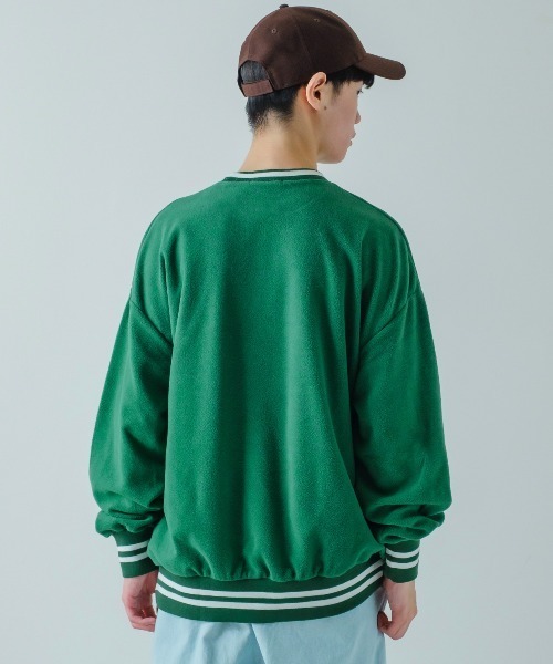 improves（インプローブス）の「ラインリブ フリース クルーネック トレーナー（スウェット・メンズ・ダークグリーン/ブラック/チャコール/ネイビー/ベージュ/グレイッシュベージュ・LARGE/X-LARGE/MEDIUM）」の9枚目の写真