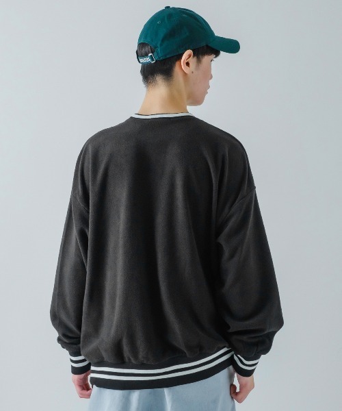 improves（インプローブス）の「ラインリブ フリース クルーネック トレーナー（スウェット・メンズ・ダークグリーン/ブラック/チャコール/ネイビー/ベージュ/グレイッシュベージュ・LARGE/X-LARGE/MEDIUM）」の14枚目の写真