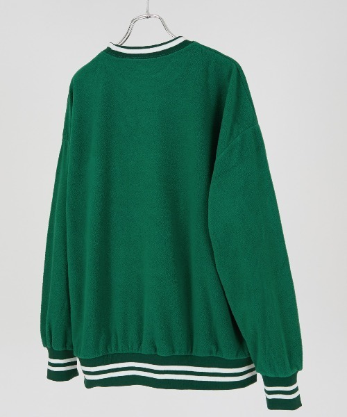 improves（インプローブス）の「ラインリブ フリース クルーネック トレーナー（スウェット・メンズ・ダークグリーン/ブラック/チャコール/ネイビー/ベージュ/グレイッシュベージュ・LARGE/X-LARGE/MEDIUM）」の8枚目の写真