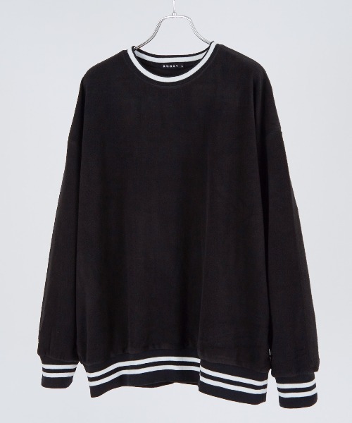 improves（インプローブス）の「ラインリブ フリース クルーネック トレーナー（スウェット・メンズ・ダークグリーン/ブラック/チャコール/ネイビー/ベージュ/グレイッシュベージュ・LARGE/X-LARGE/MEDIUM）」の12枚目の写真