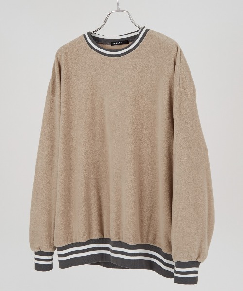 improves（インプローブス）の「ラインリブ フリース クルーネック トレーナー（スウェット・メンズ・ダークグリーン/ブラック/チャコール/ネイビー/ベージュ/グレイッシュベージュ・LARGE/X-LARGE/MEDIUM）」の15枚目の写真