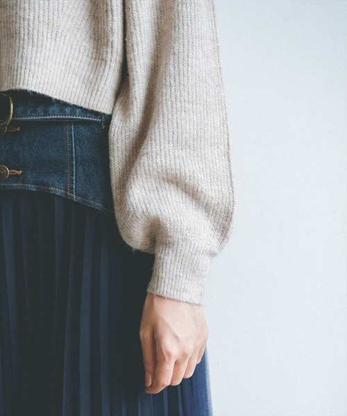 REDYAZEL（レディアゼル）の「畦ニットプルオーバー（ニット/セーター・レディース・パープル/グリーン/キャメル/ブラック/アイボリー・FREE）」の12枚目の写真