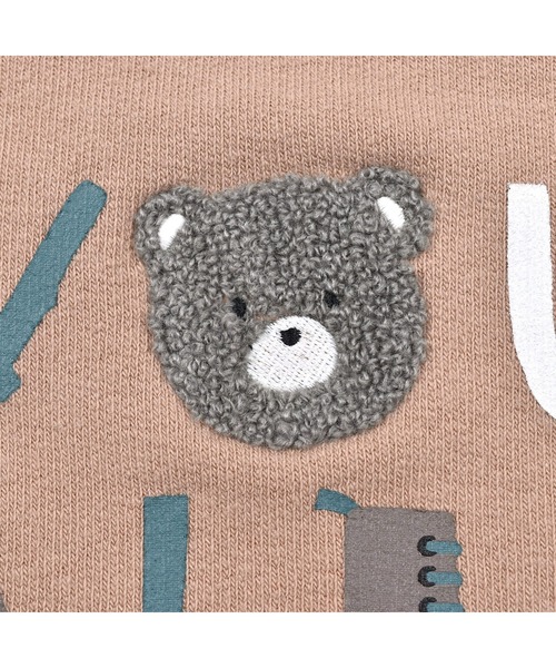 BeBe（ベベ）の「BeBe/マシュマロウラゲアニマル雪山モチーフトレーナーベビー(80~90cm)（スウェット・キッズ・グリーン/ベージュ・90/80）」の5枚目の写真