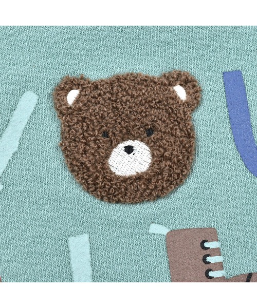 BeBe（ベベ）の「BeBe/マシュマロウラゲアニマル雪山モチーフトレーナーベビー(80~90cm)（スウェット・キッズ・グリーン/ベージュ・90/80）」の13枚目の写真