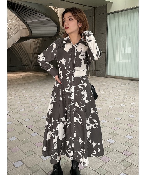 セール】バイカラーステッチロングOP（ワンピース）｜ENVYM