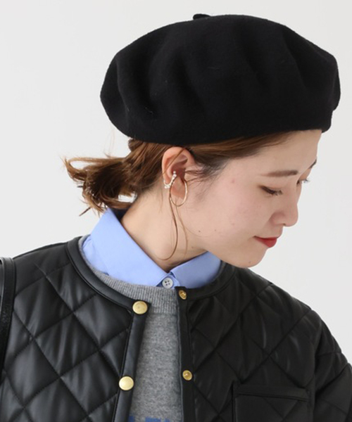 Le Beret Francais（ルベレーフランセ）の「【Le Beret Francais/ルベレーフランセ】 ベレー（ハンチング/ベレー帽・レディース・アイボリー/ブラック/ベージュ/ネイビー・FREE）」の8枚目の写真
