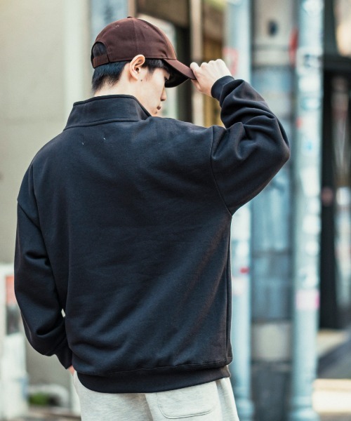 improves（インプローブス）の「PETTYWOLF 刺繍 ハーフ ジップ トレーナー（スウェット・メンズ・グレー/グリーン/ホワイト/ブラック・LARGE/MEDIUM）」の11枚目の写真