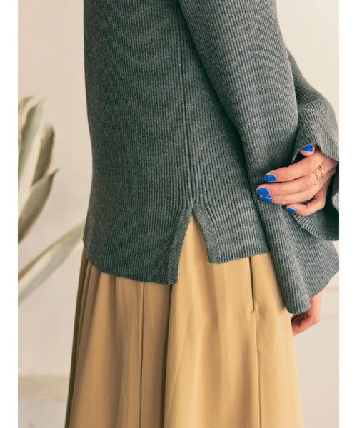 AMERICAN HOLIC(アメリカンホリック)の「袖フレアリブニットプルオーバー(ニット/セーター・レディース・アイボリー/ブラック/グレー/ブラウン・M/L)」の12枚目の写真