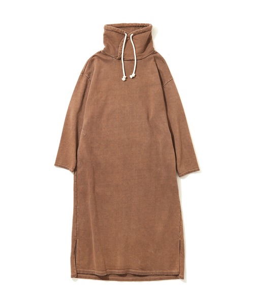 Good On（グッドオン）の「GOOD ON　ロールネックスウェットマキシワンピース GOOP2201（ワンピース・レディース・ベージュ/ブラウン/ブラック/ネイビー・FREE）」の8枚目の写真