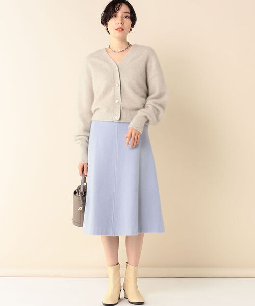 NOLLEY’S(ノーリーズ)の「◇【WEB限定カラーあり】シャギーフレアースカート(スカート・レディース・グレイッシュベージュ/オフホワイト/ブラック/サックスブルー・36/38/34)」の10枚目の写真