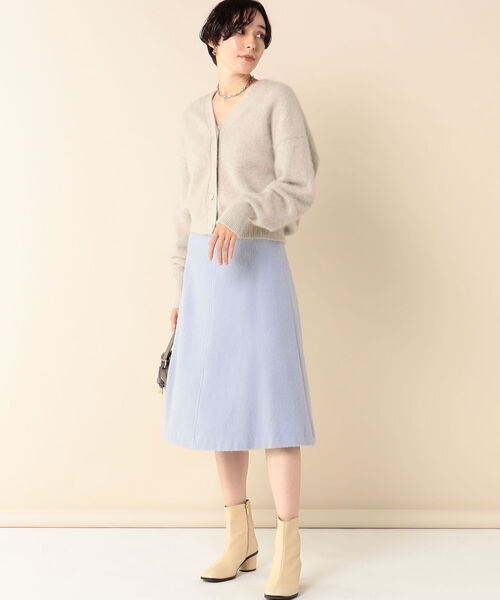 NOLLEY’S(ノーリーズ)の「◇【WEB限定カラーあり】シャギーフレアースカート(スカート・レディース・グレイッシュベージュ/オフホワイト/ブラック/サックスブルー・36/38/34)」の11枚目の写真