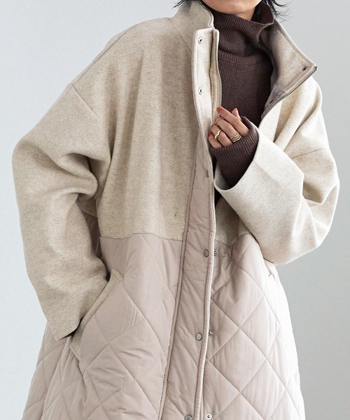 ★美品 Kobe Lettuce コウベレタス ベージュ ロングコート M KOBE LETTUCE トレンチコート レディース ロング 低身長