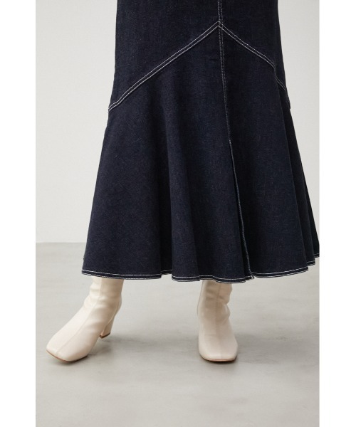 AZUL by moussy(アズールバイマウジー)の「SIMPLE SHORT BOOTS/シンプルショートブーツ(ブーツ・レディース・アイボリー/ブラック・SMALL/MEDIUM/LARGE)」の9枚目の写真