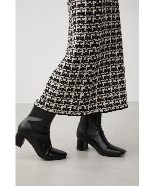 AZUL by moussy(アズールバイマウジー)の「SIMPLE SHORT BOOTS/シンプルショートブーツ(ブーツ・レディース・アイボリー/ブラック・SMALL/MEDIUM/LARGE)」の19枚目の写真