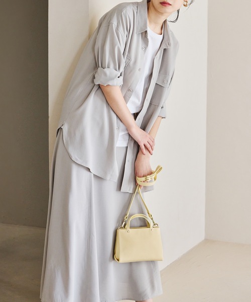 russet(ラシット)の「《SHOPPER》マイクロショルダーバッグ【レザー】(CE-1019)(ショルダーバッグ・レディース・ブラック/グレー系その他/モカ/イエロー/グリーン・FREE)」の1枚目の写真